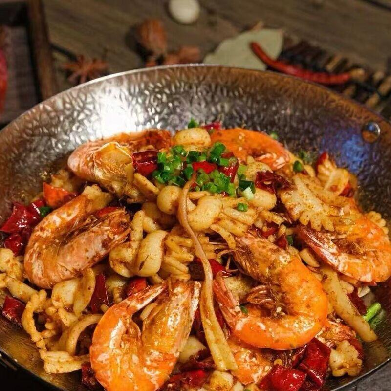 Dry Fried Squid Tails And Shrimp