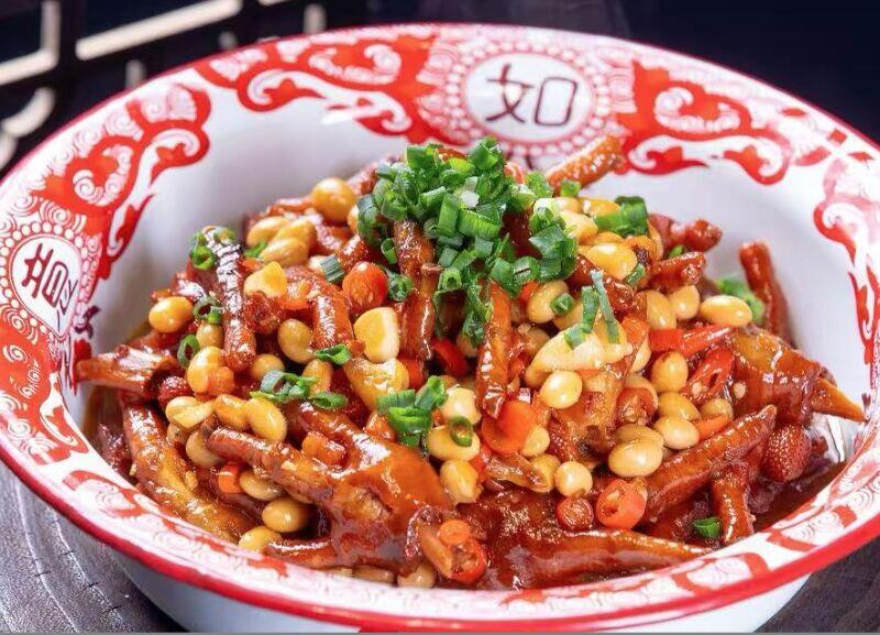 Braised Chicken Feet with Soybeans