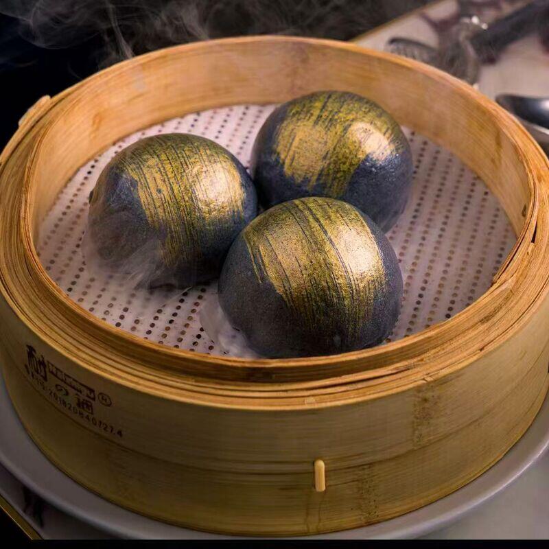 Black Gold Salted Egg Yolk Custard Bun